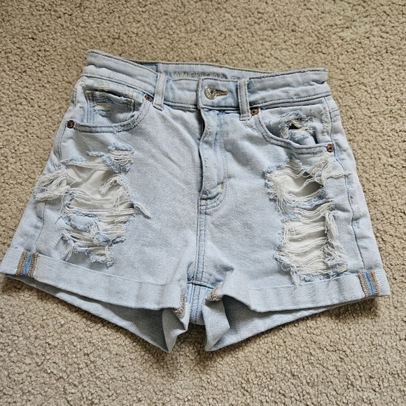 AE American eagle high rise mom shorts 0 - Picture 1 of 10